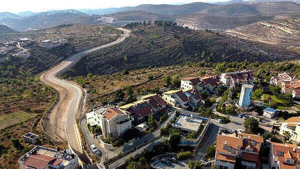 Vista aérea de la casa de la familia palestina Gharib. 