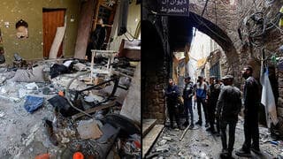 Secuelas de las operaciones de las FDI en Nablus. 