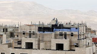 Construcción israelí en Cisjordania.