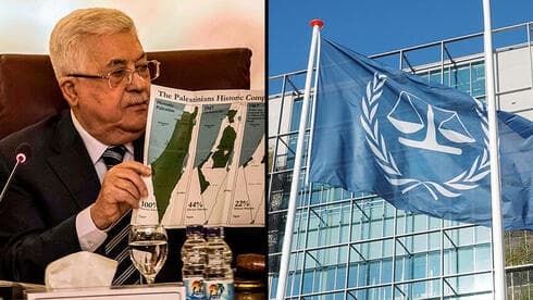 El presidente de la Autoridad Palestina, Mahmoud Abbas; Bandera de la CIJ (Foto: AFP, Shutterstock) El presidente de la Autoridad Palestina, Mahmoud Abbas; Bandera de la CIJ