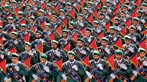Tropas de la Guardia Revolucionaria de Irán. 