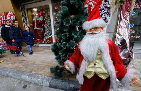Compras navideñas en Gaza. 