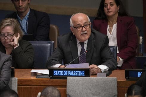 El enviado palestino ante la ONU, Riyad Mansour