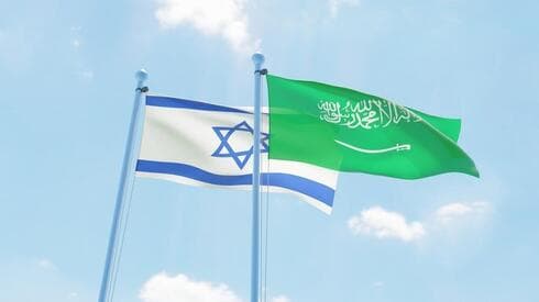 Banderas de Israel y Arabia Saudí