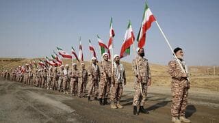 Efectivos de la Guardia Revolucionaria iraní. 