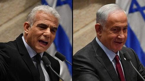 Yair Lapid y Benjamín Netanyahu, los dos líderes de los grandes bloques de la política israelí. (Yoav Davidkovich) Lapid Netanyahu