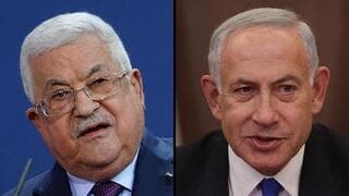 Benjamin Netanyahu y Mahmoud Abbas. 