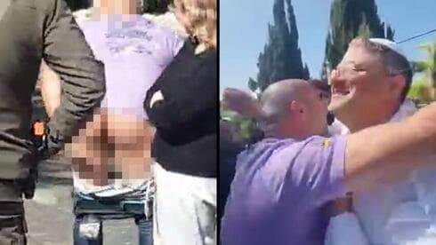 El hombre que mostró sus nalgas y se abrazó con Ben-Gvir. 