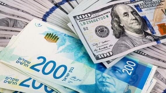 El valor del dólar aumentó frente al shékel. 