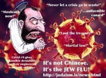 Propaganda antisemita que culpa a los judíos de la pandemia de COVID-19. (Center for the Study of Contemporary European Jewry) Propaganda antisemita que culpa a los judíos de la pandemia de COVID-19.