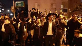 Hombres ultraortodoxos en Jerusalem.