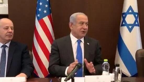 Benjamín Netanyahu, primer ministro de Israel, frente a una delegación bipartidista de Estados Unidos. (Twitter) Benjamín Netanyahu, primer ministro de Israel, frente a una delegación bipartidista de Estados Unidos.
