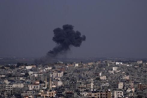 Ataque aéreo israelí sobre la Franja de Gaza. 