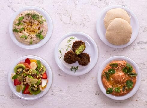 Algunos de los platos típicos de Israel y Oriente Medio. 
