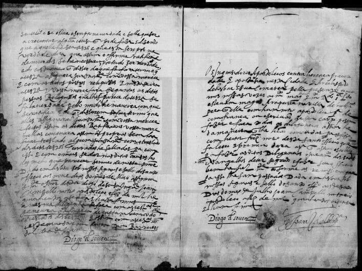 Dos páginas del veredicto de Genora de Fonseca. 