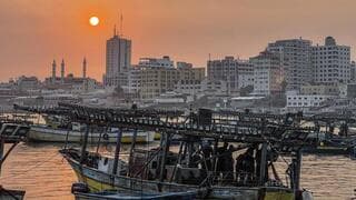 Puerto marítimo de la ciudad de Gaza. 