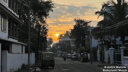 Atardecer en Fort Kochi. 