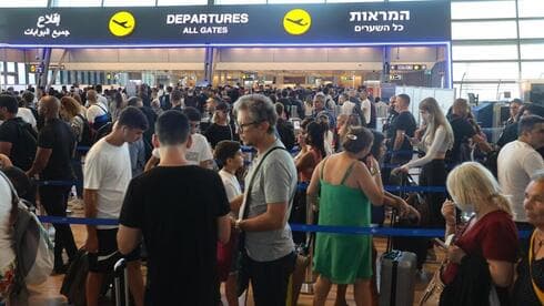 El Aeropuerto Internacional Ben Gurión, a pleno. 