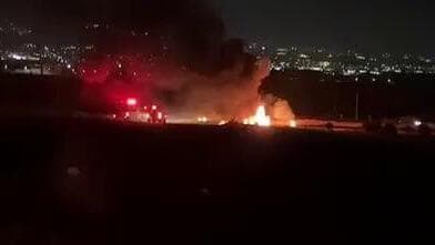 Ataque aéreo israelí sobre Jenin. 