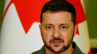 Volodimir Zelenski, presidente de Ucrania. "Nuestras vidas se manejan por separado", dijo Olena. 