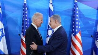 Biden y Netanyahu en Jerusalén en 2016. 