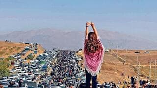 Protestas contra el régimen en Irán.