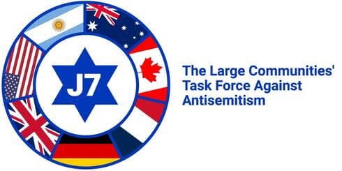 Logo del "Grupo de Trabajo Global J7" que luchará contra el antisemitismo en los países representantes. (Cortesía) Logo del "Grupo de Trabajo Global J7" que luchará contra el antisemitismo en los países representantes.