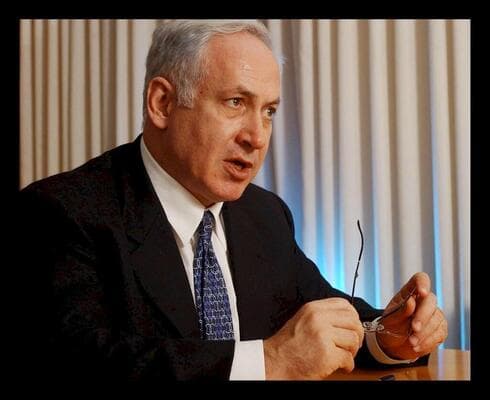 Benjamín Netanyahu cuando era ministro de Finanzas, en 2003. 