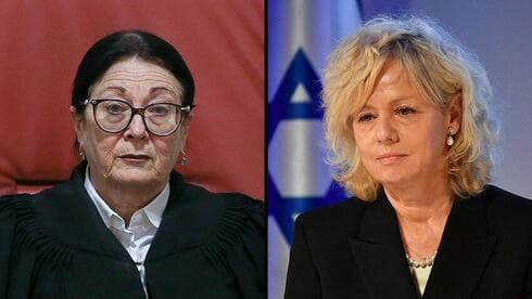 Baharav-Miara (derecha) pidió la cancelación de la enmienda a la Ley Básica. ¿Qué hará el tribunal encabezado por Hayut? ( Yoav Dudkevitch, Oren Ben Hakon) Baharav-Miara (derecha) pidió la cancelación de la enmienda a la Ley Básica. ¿Qué hará el tribunal encabezado por Hayut?