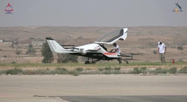 Despegue del E-VTOL en la prueba inicial de las FDI.