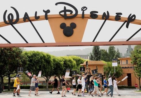 Protesta frente a Disney en julio de este año. 