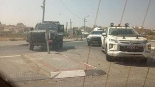 Escenario del atentado en la Ruta 60 en Cisjordania.