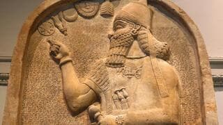 La estatua del rey Ashurnasirpal II.