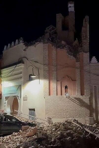 Foto de los primeros momentos tras el terremoto. 