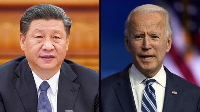Xi Jinping y Joe Biden.