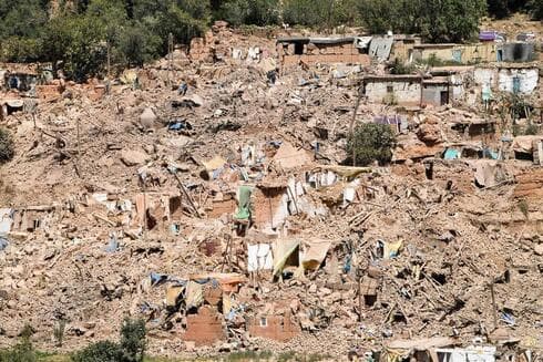 Secuelas del devastador terremoto en el pueblo de Tikht, cerca de Adassil.