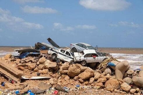 Imágenes de la inundación en Libia. 