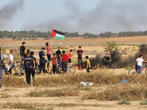 Disturbios en la frontera con Gaza. 