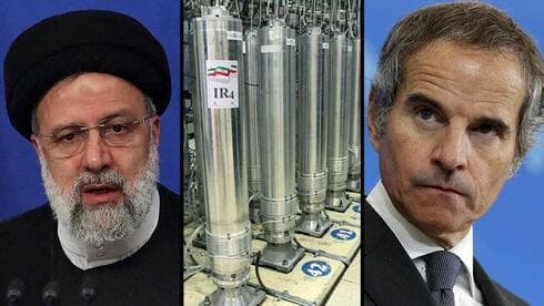 El presidente de Irán, Ebrahim Raisi, enfrentado con el director del OIEA, Rafael Grossi, por el enriquecimiento de uranio. (Ynet) El presidente de Irán, Ebrahim Raisi, enfrentado con el director del OIEA, Rafael Grossi, por el enriquecimiento de uranio.