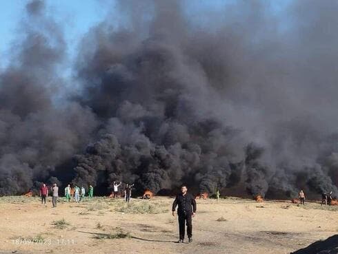 Disturbios en la frontera entre Israel y Gaza. 