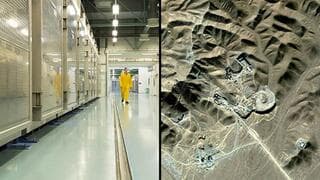 Instalación nuclear en Irán y su ubicación satelital. 
