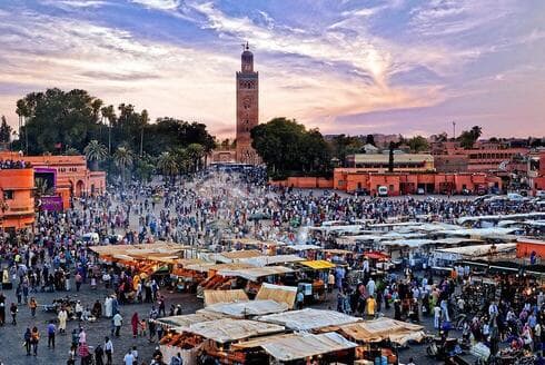 Vista de la hermosa ciudad de Marrakech. 