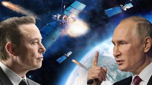 Elon Musk, Vladimir Putin y el sistema Starlink. 