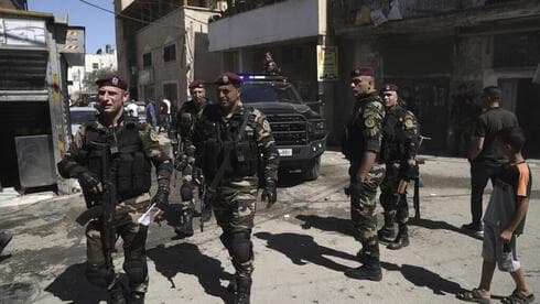 Fuerzas de seguridad palestinas en Jenin. 