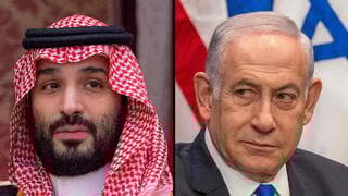 Mohammed Bin Salman y Benjamin Netanyahu. 