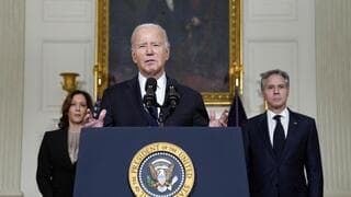 El presidente estadounidense da su discurso en la Casa Blanca. 