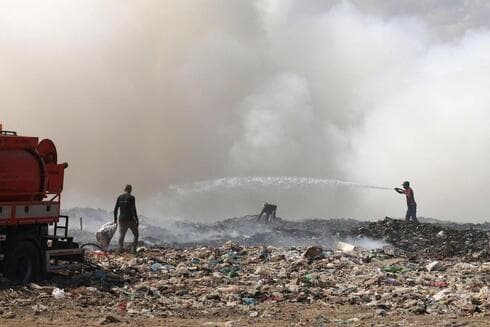 Bomberos en Gaza.