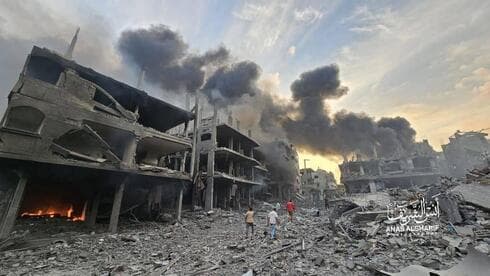 Destrucción en el campo de refugiados de Jabaliya. 
