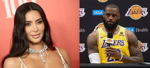 Kim Kardashian y LeBron James. 