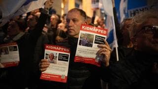 Protesta contra la BBC en Londres. 